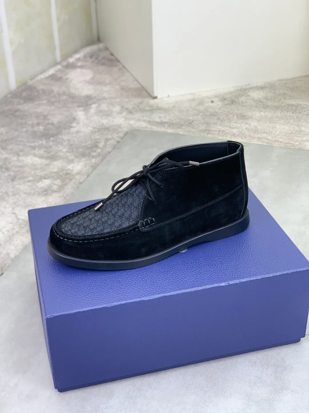 Men's Men's Shoes 💰P580 New Niuli💰High Version 💎💎💎Dior Original! Top Italian purchasing agent! Men's high-top business casual leather shoes, original imported calfskin upper, oiled edges, ultimate texture, gentleman style, imported cowhide lining inside, top-quality original Italian rubber outsole, first-class workmanship, top quality! Size: 39-44 (45 customized)